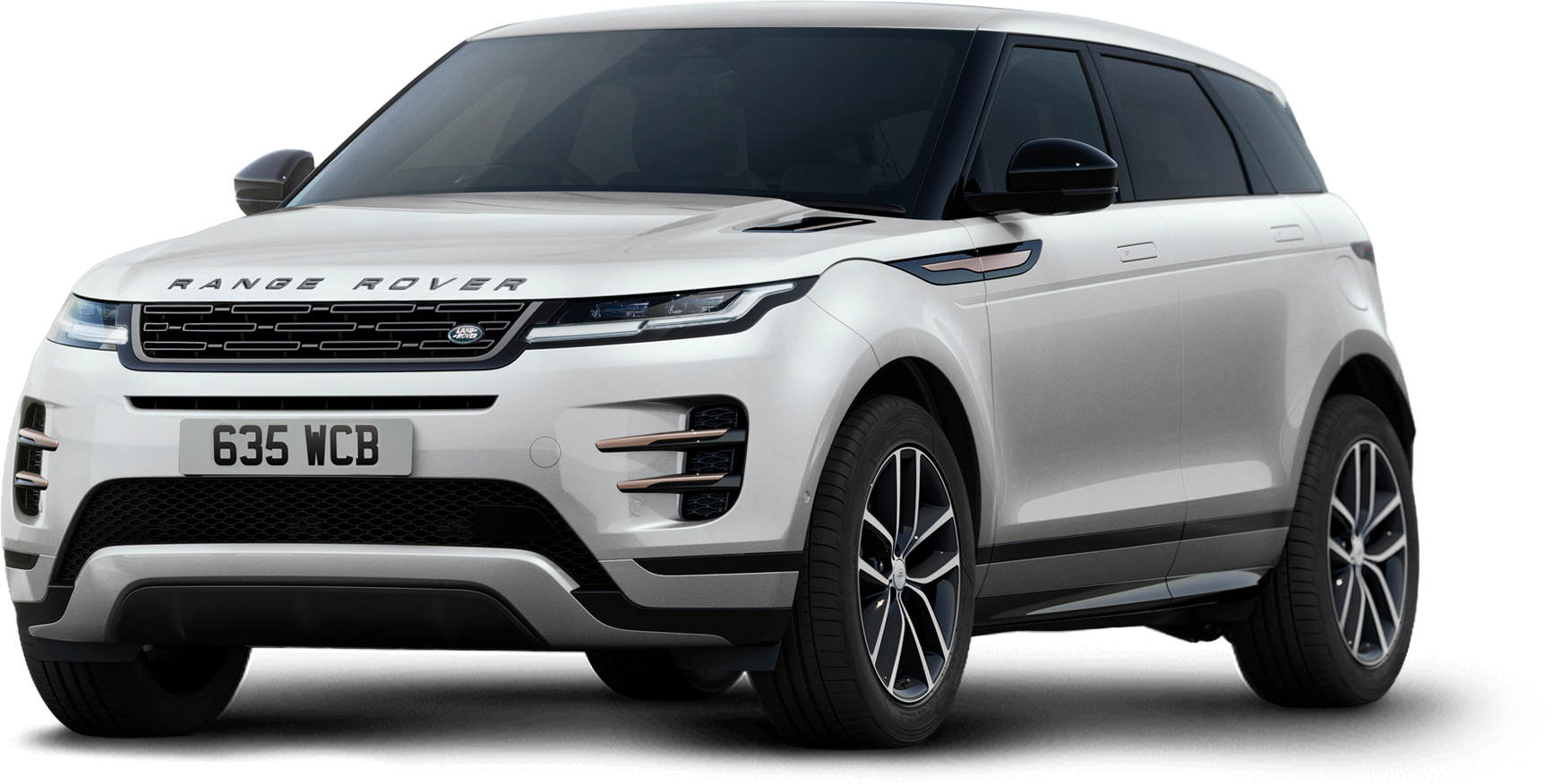 Ein weißer Range Rover Evoque als der Hauptpreis.