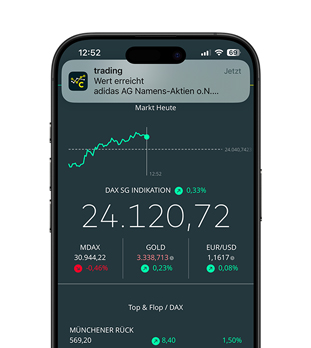 Beispielhafte Darstellung einer App-Push-Nachricht